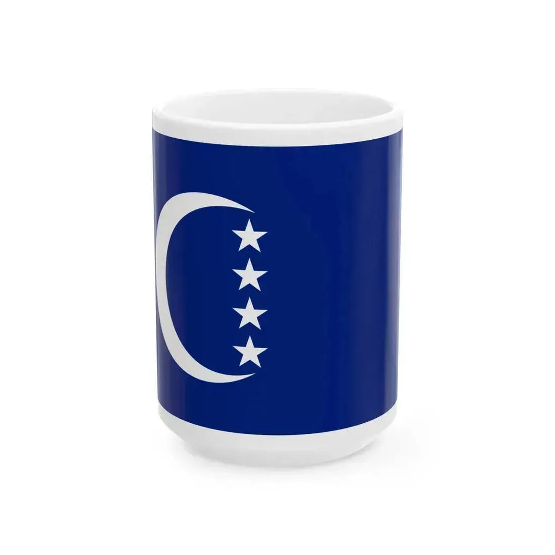Flag of Grande Comore (Comoros) White Coffee Mug 15oz - Go Mug Yourself