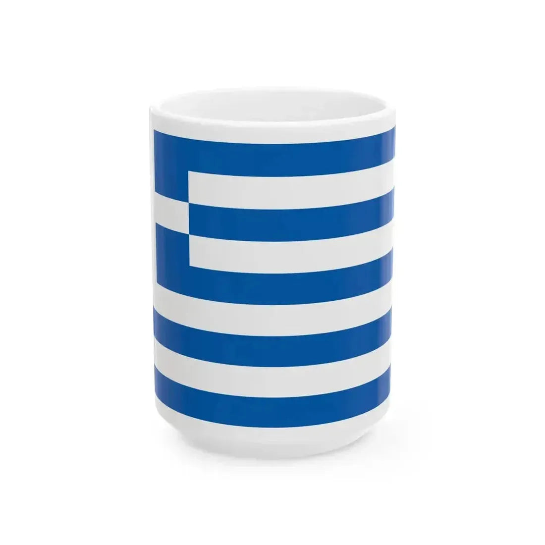 Flag of Greece 7-12 (Greece) White Coffee Mug 15oz - Go Mug Yourself