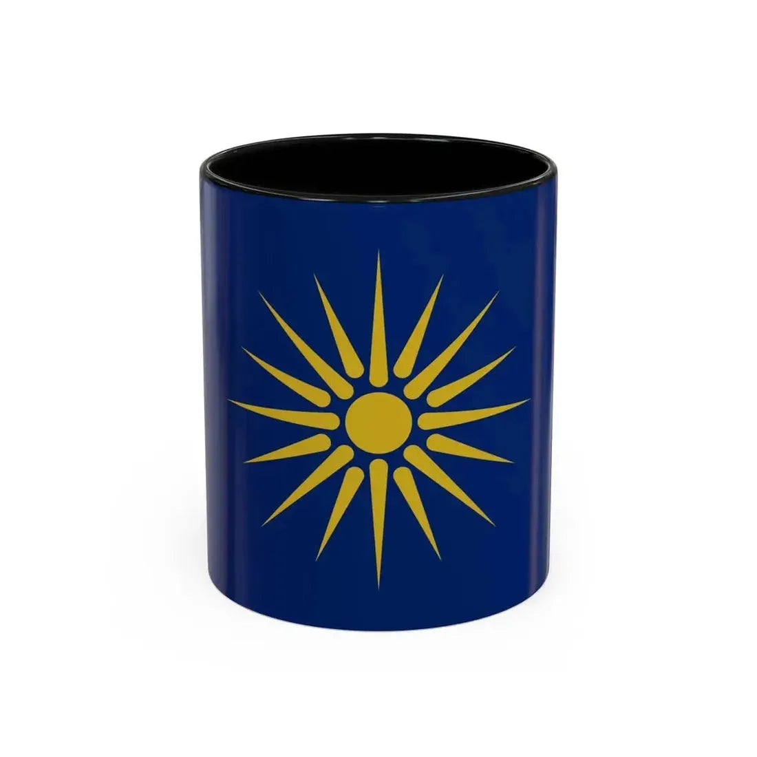 Flag of Greek Macedonia Greece - Accent Coffee Mug 11oz Black - Go Mug Yourself