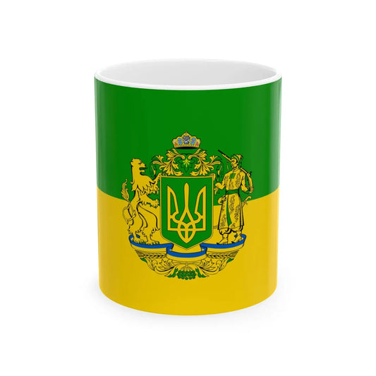 Flag of Green Ukraine 2 (Ukraine) White Coffee Mug 11oz - Go Mug Yourself