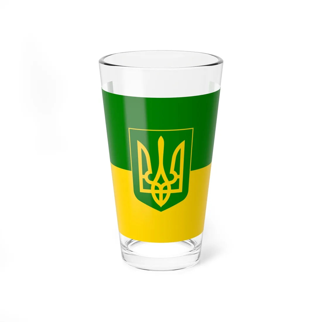 Flag of Green Ukraine 3 (Ukraine) Pint Glass 16oz 16oz - Go Mug Yourself