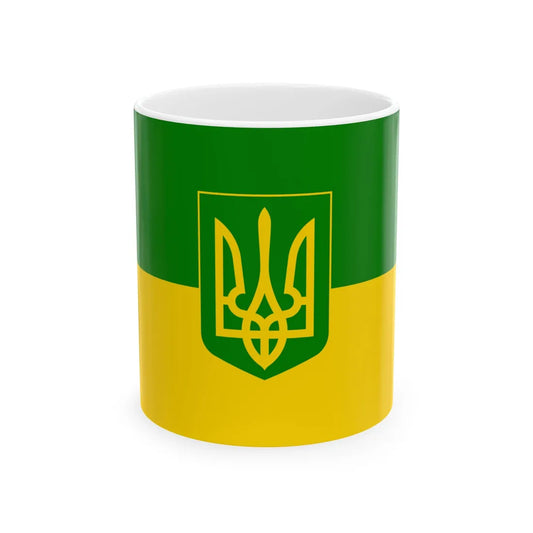 Flag of Green Ukraine 3 (Ukraine) White Coffee Mug 11oz - Go Mug Yourself