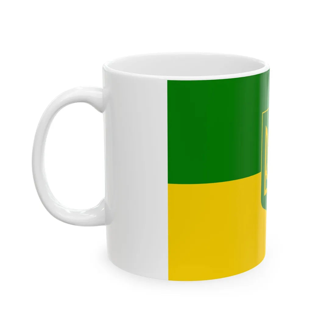 Flag of Green Ukraine 3 (Ukraine) White Coffee Mug - Go Mug Yourself