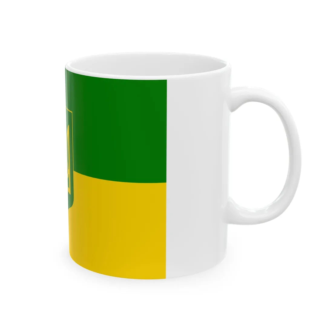 Flag of Green Ukraine 3 (Ukraine) White Coffee Mug - Go Mug Yourself