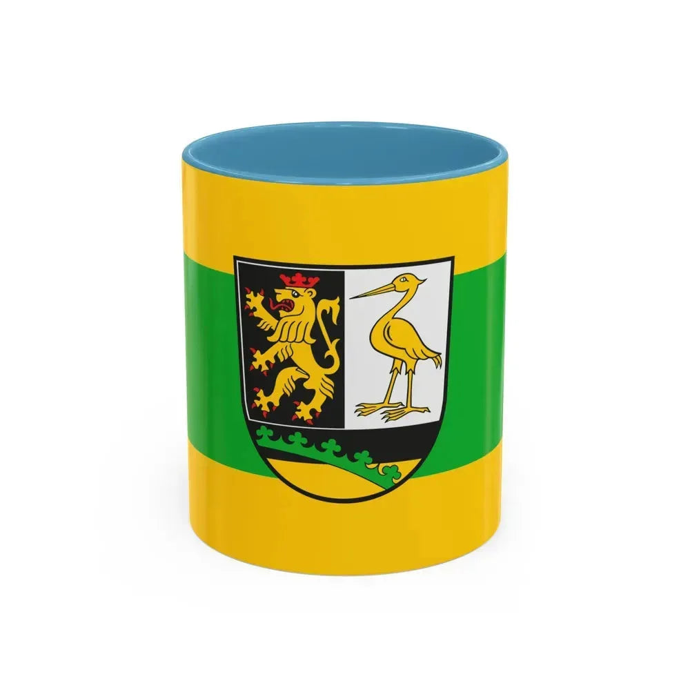 Flag of Greiz Germany - Accent Coffee Mug 11oz Light Blue - Go Mug Yourself