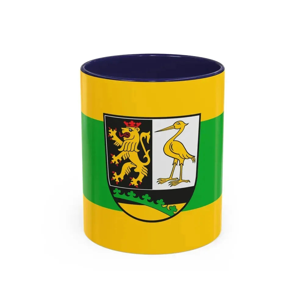 Flag of Greiz Germany - Accent Coffee Mug 11oz Navy - Go Mug Yourself