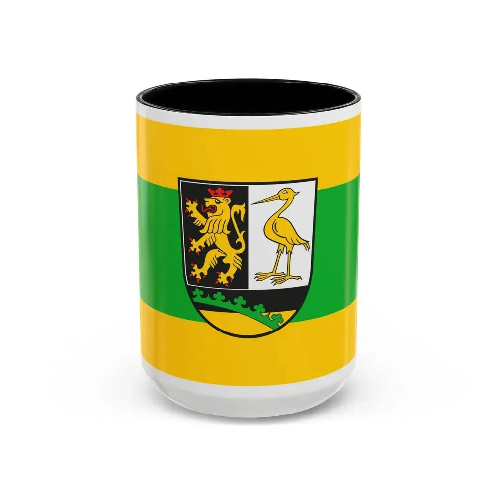 Flag of Greiz Germany - Accent Coffee Mug 15oz Black - Go Mug Yourself
