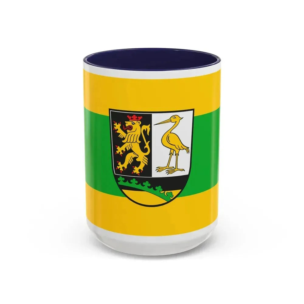 Flag of Greiz Germany - Accent Coffee Mug 15oz Navy - Go Mug Yourself