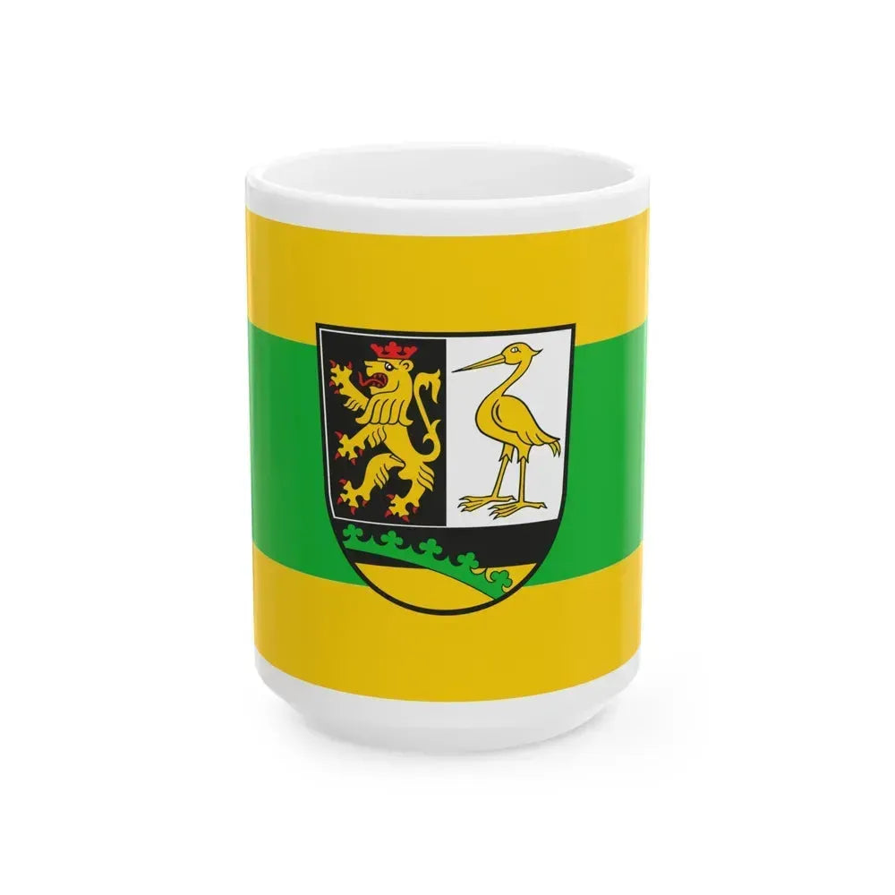 Flag of Greiz Germany - White Coffee Mug 15oz - Go Mug Yourself