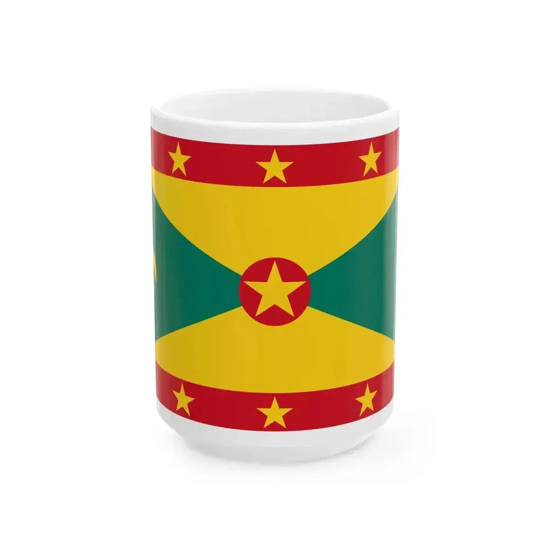Flag of Grenada 16-9 (Grenada) White Coffee Mug 15oz - Go Mug Yourself