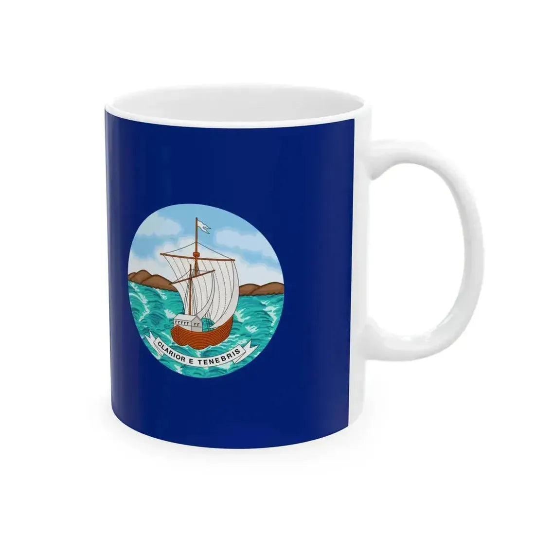 Flag of Grenada 1903-1967 (Grenada) White Coffee Mug - Go Mug Yourself