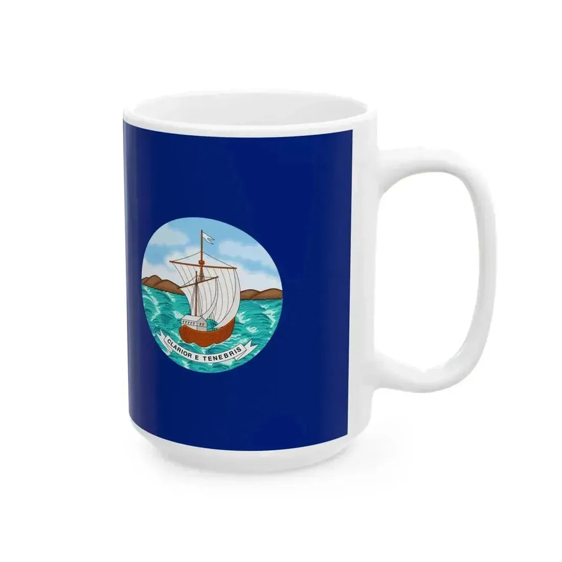 Flag of Grenada 1903-1967 (Grenada) White Coffee Mug - Go Mug Yourself