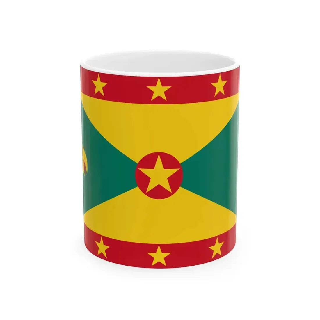 Flag of Grenada 3-2 (Grenada) White Coffee Mug 11oz - Go Mug Yourself