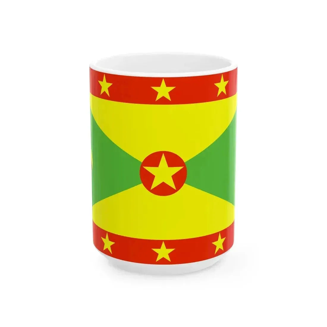 Flag of Grenada WFB 2000 (Grenada) White Coffee Mug 15oz - Go Mug Yourself