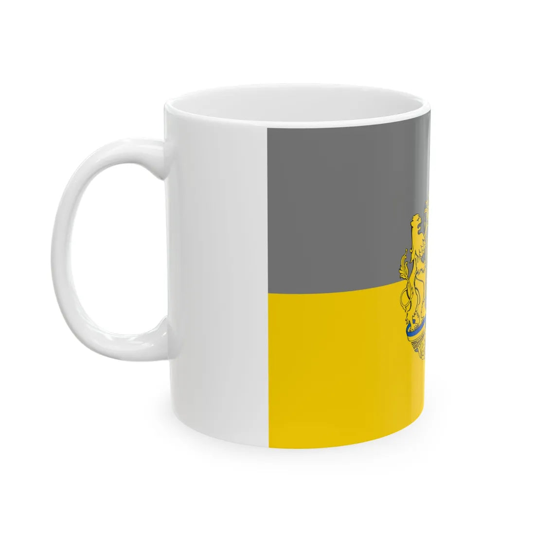 Flag of Grey Ukraine 2 (Ukraine) White Coffee Mug - Go Mug Yourself
