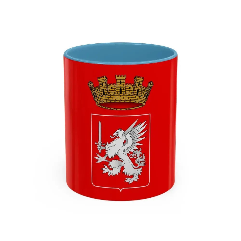 Flag of Grosseto Italy - Accent Coffee Mug 11oz Light Blue - Go Mug Yourself