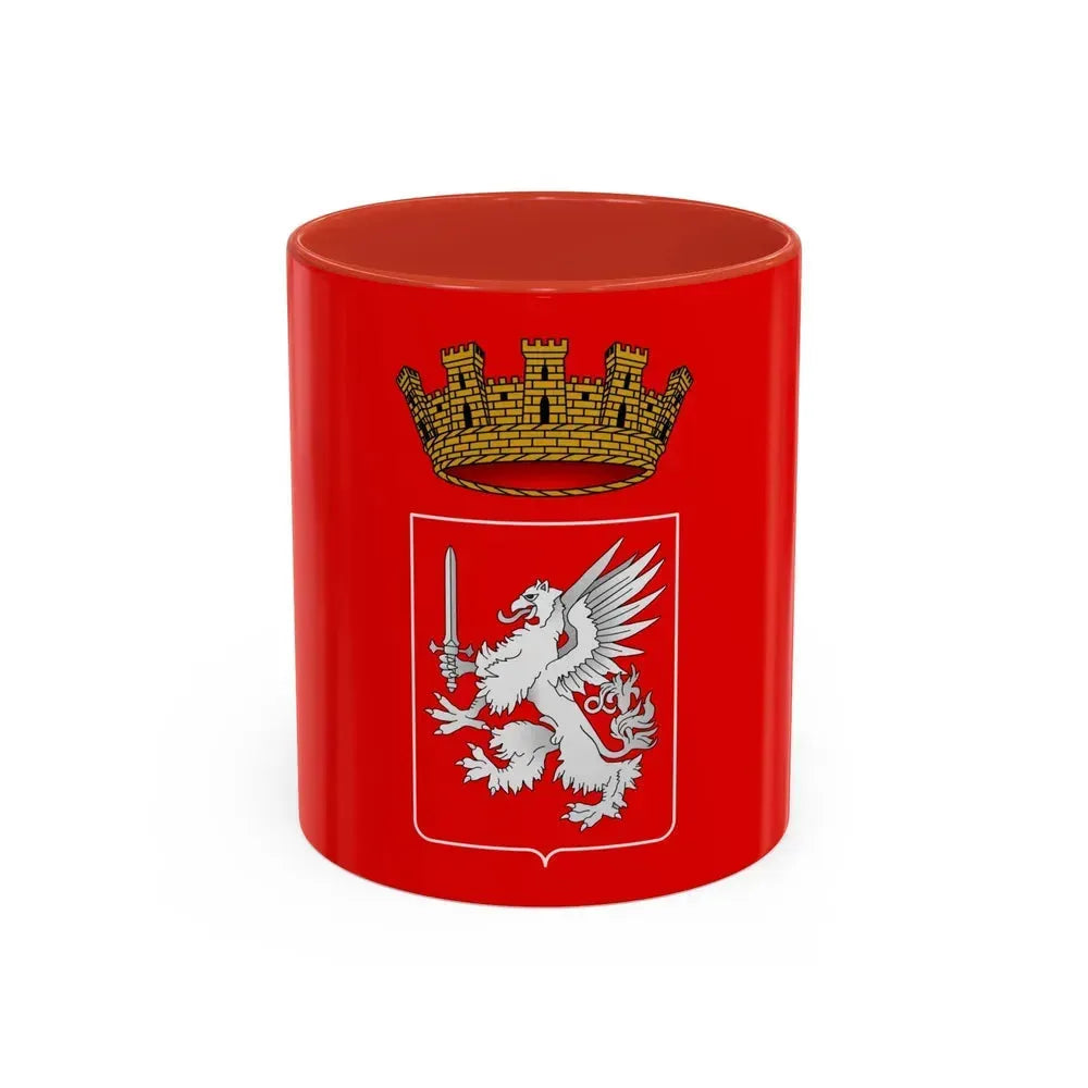 Flag of Grosseto Italy - Accent Coffee Mug 11oz Red - Go Mug Yourself