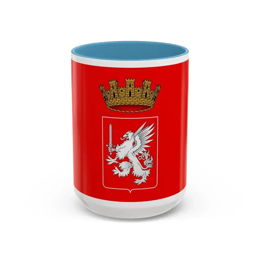 Flag of Grosseto Italy - Accent Coffee Mug 15oz Light Blue - Go Mug Yourself