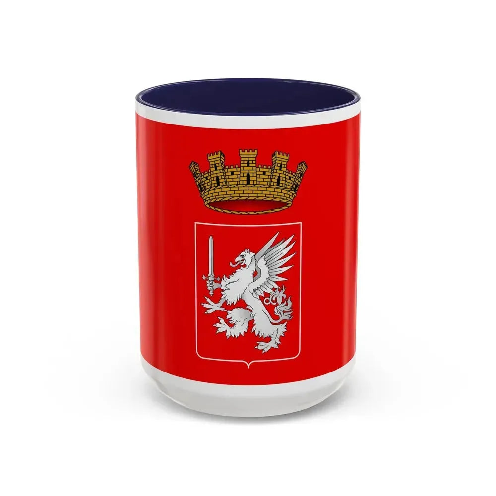 Flag of Grosseto Italy - Accent Coffee Mug 15oz Navy - Go Mug Yourself