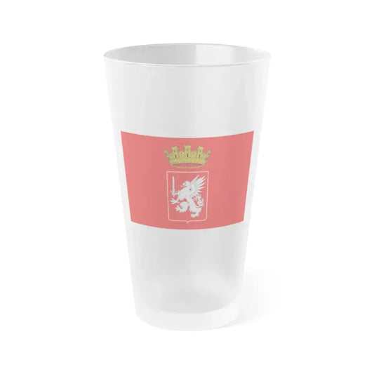 Flag of Grosseto Italy - Frosted Pint Glass 16oz 16oz Frosted - Go Mug Yourself