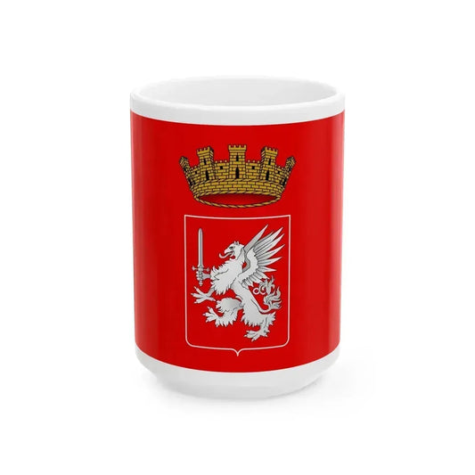 Flag of Grosseto Italy - White Coffee Mug 15oz - Go Mug Yourself
