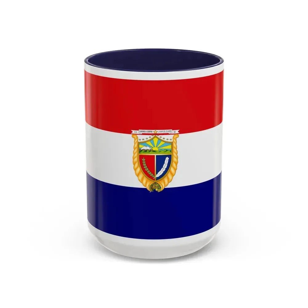 Flag of Guaranda Ecuador - Accent Coffee Mug 15oz Navy - Go Mug Yourself