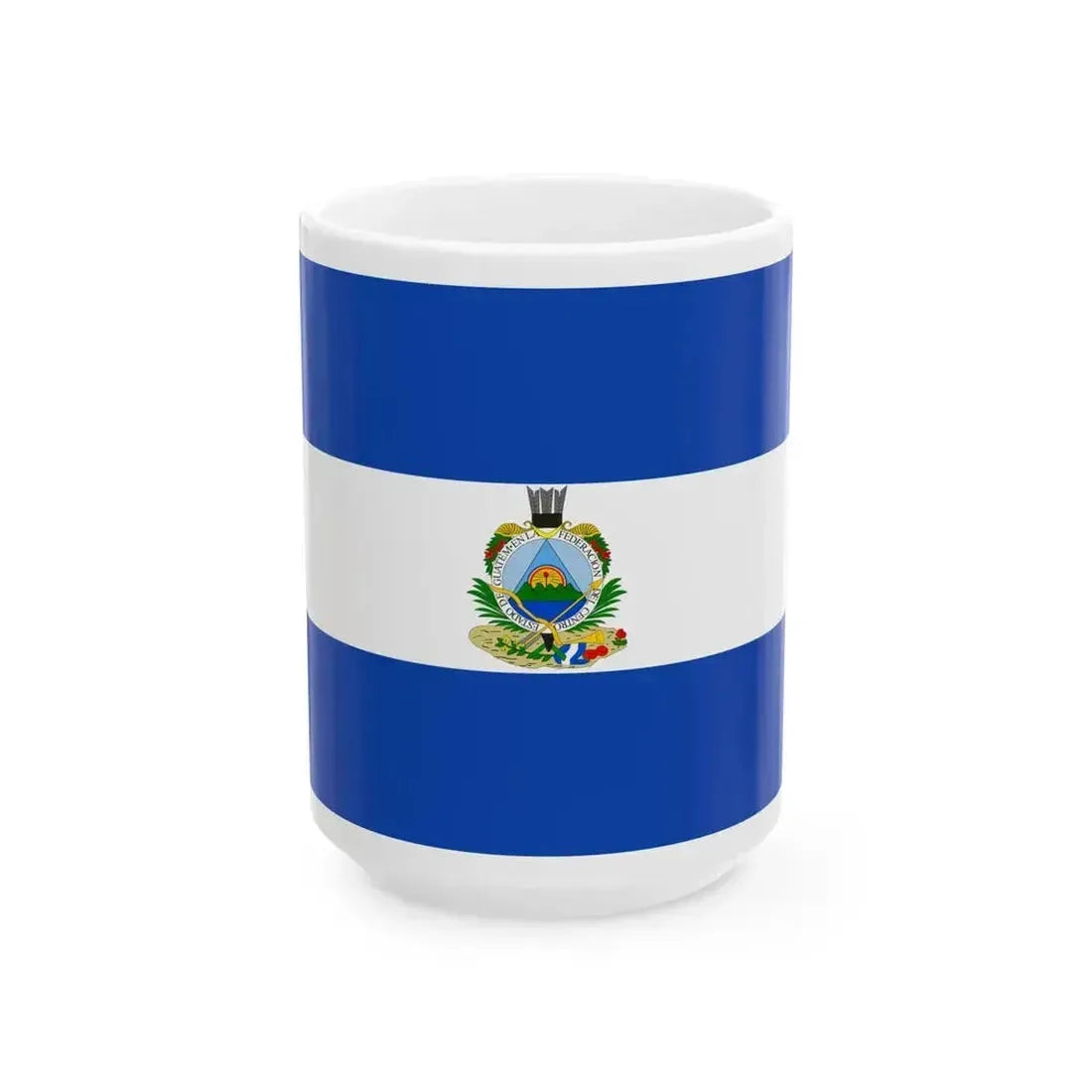 Flag of Guatemala 1838-1843 (Guatemala) White Coffee Mug 15oz - Go Mug Yourself