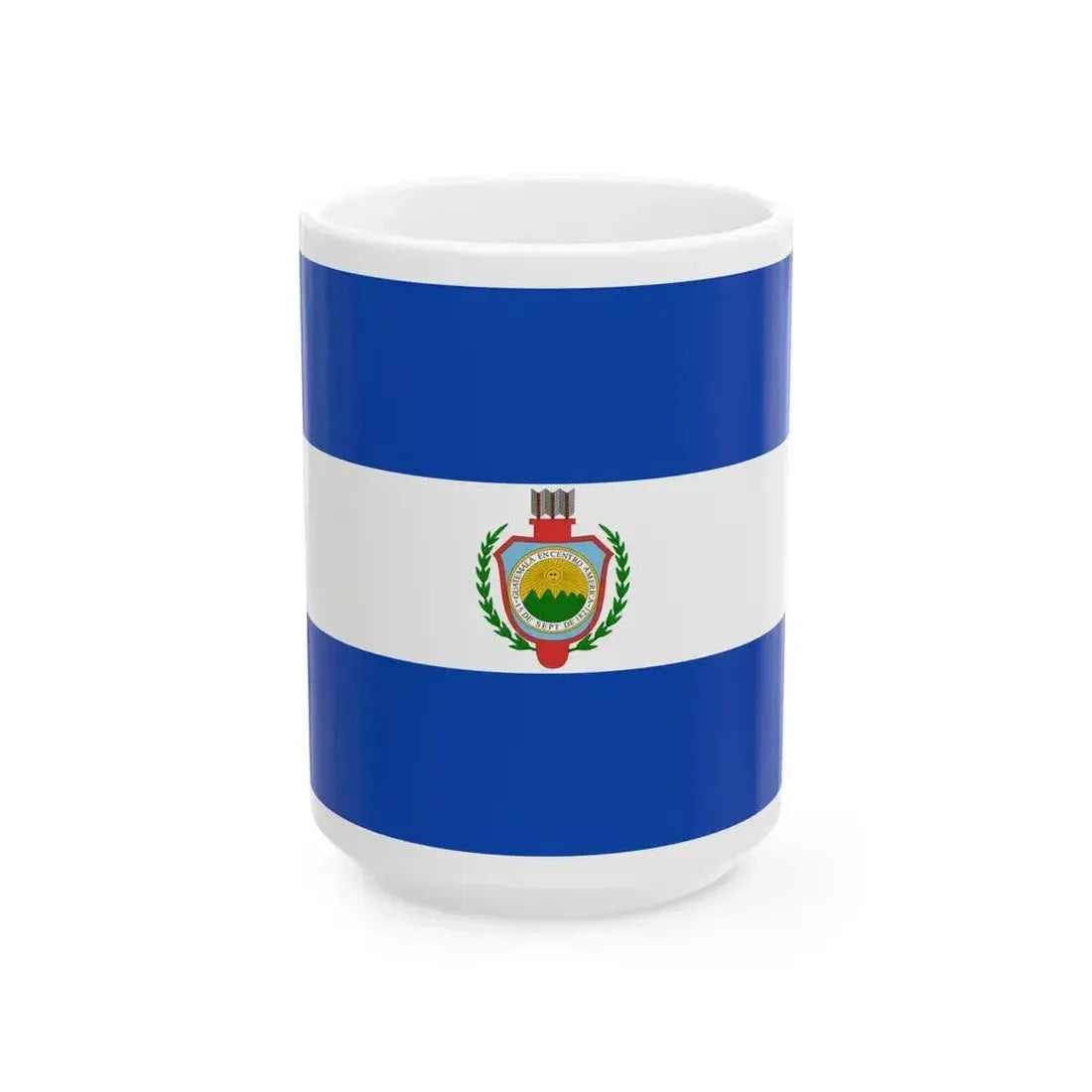 Flag of Guatemala 1843-1851 (Guatemala) White Coffee Mug 15oz - Go Mug Yourself