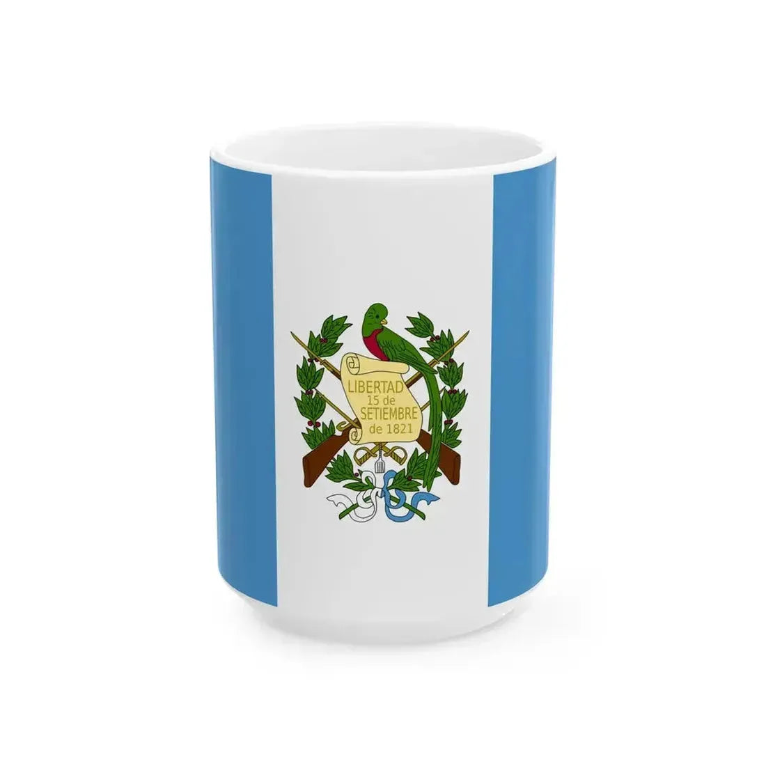 Flag of Guatemala 1871-1968 (Guatemala) White Coffee Mug 15oz - Go Mug Yourself