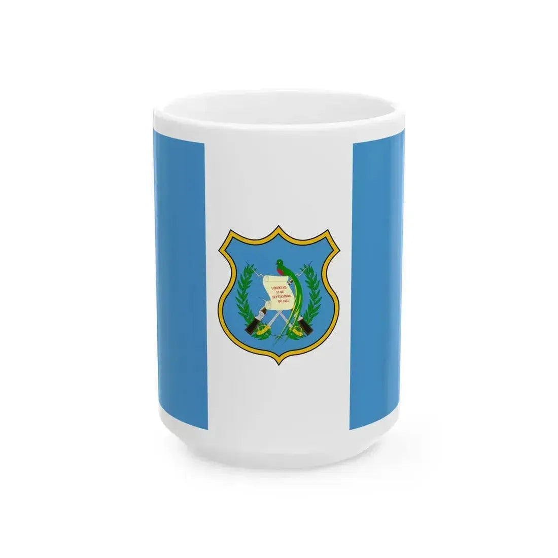 Flag of Guatemala 1924 (Guatemala) White Coffee Mug 15oz - Go Mug Yourself