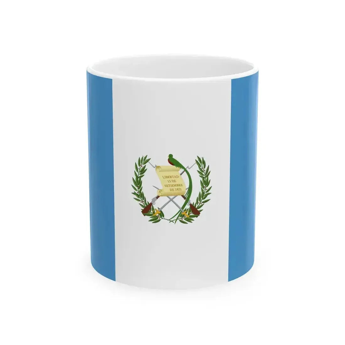 Flag of Guatemala 1968-1997 (Guatemala) White Coffee Mug 11oz - Go Mug Yourself
