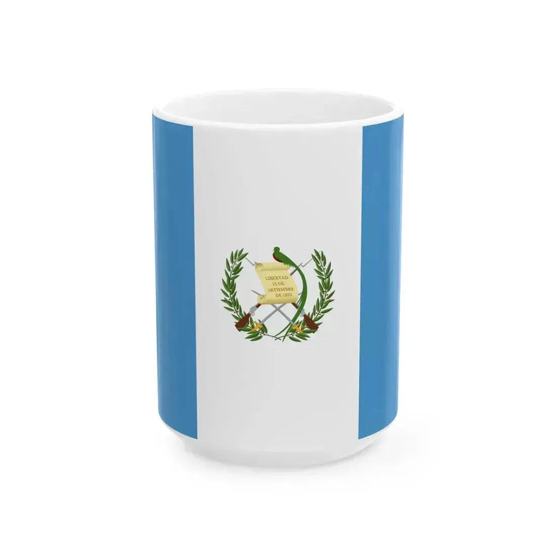 Flag of Guatemala 1968-1997 (Guatemala) White Coffee Mug 15oz - Go Mug Yourself