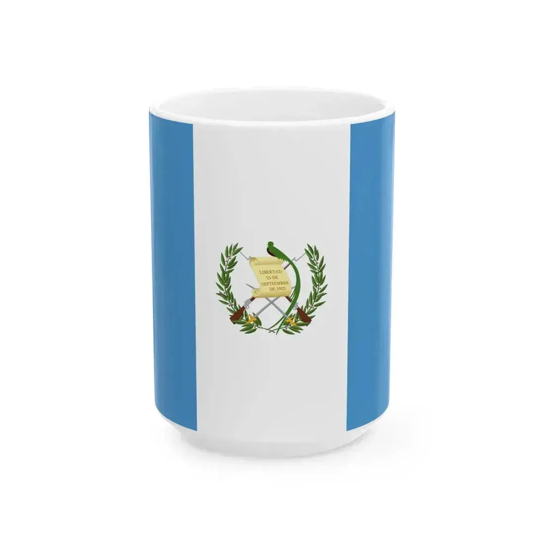 Flag of Guatemala 3-2 (Guatemala) White Coffee Mug 15oz - Go Mug Yourself