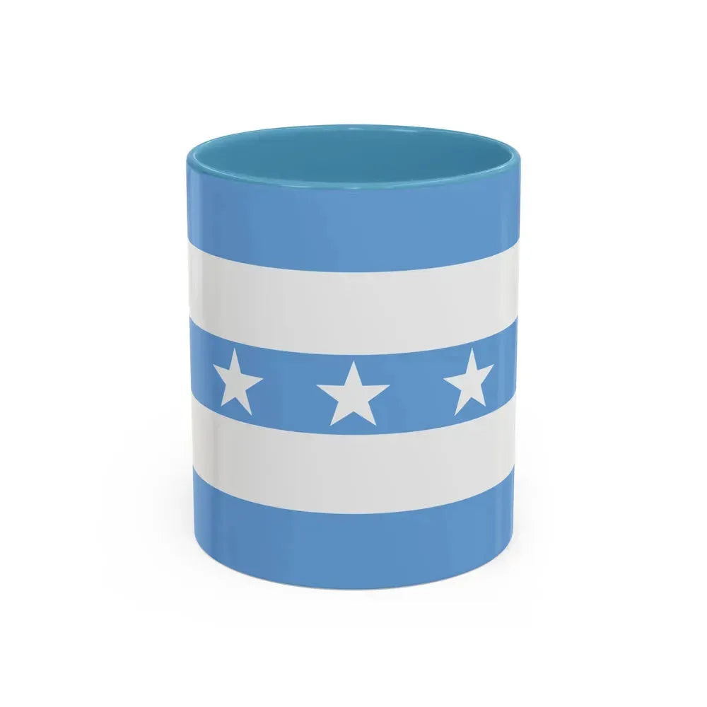 Flag of Guayaquil Ecuador - Accent Coffee Mug 11oz Light Blue - Go Mug Yourself