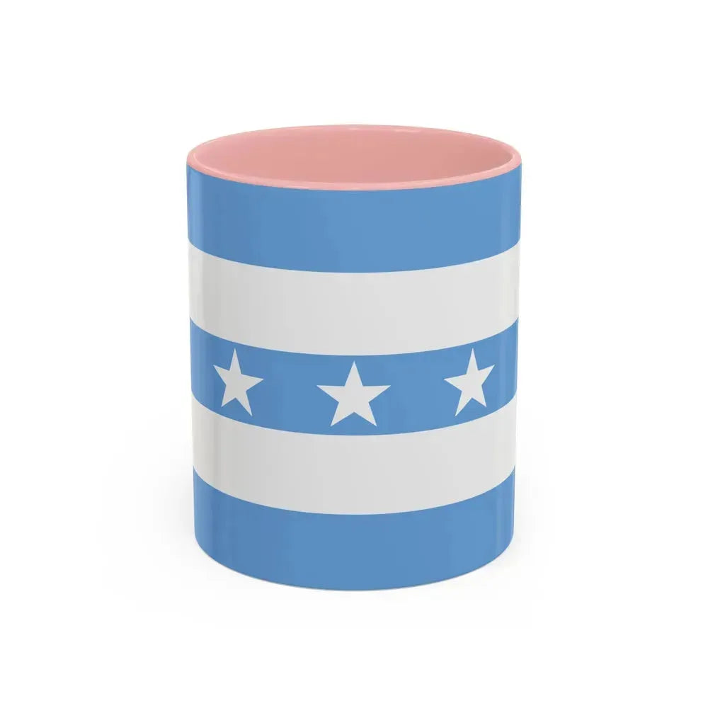 Flag of Guayaquil Ecuador - Accent Coffee Mug 11oz Pink - Go Mug Yourself