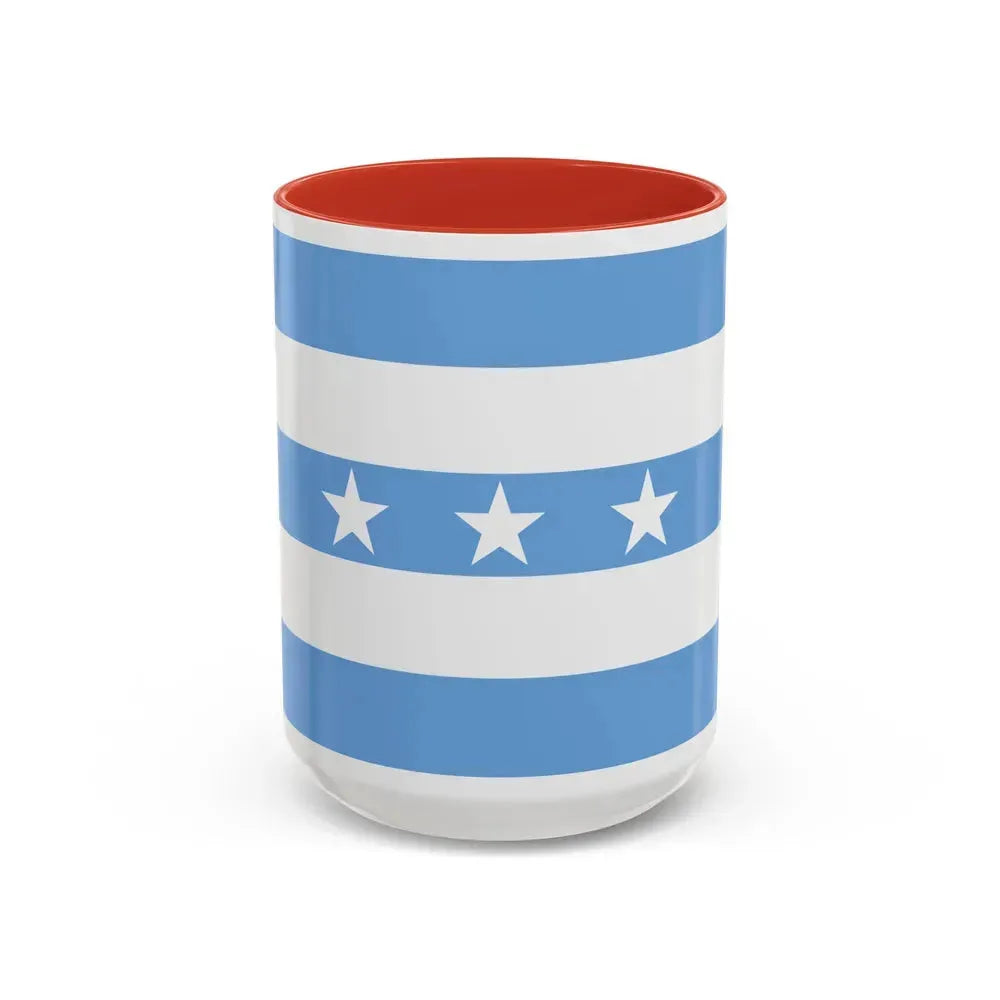 Flag of Guayaquil Ecuador - Accent Coffee Mug 15oz Red - Go Mug Yourself