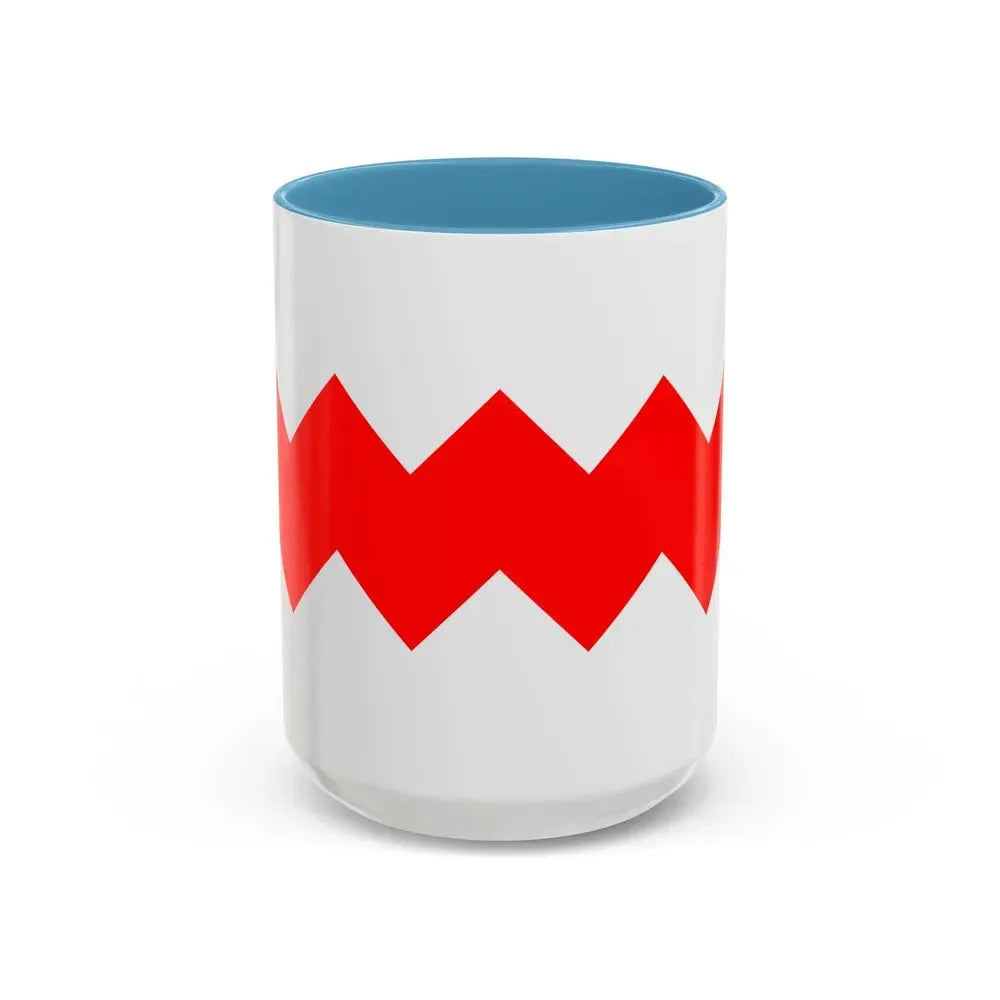 Flag of Gudja Malta - Accent Coffee Mug 15oz Light Blue - Go Mug Yourself