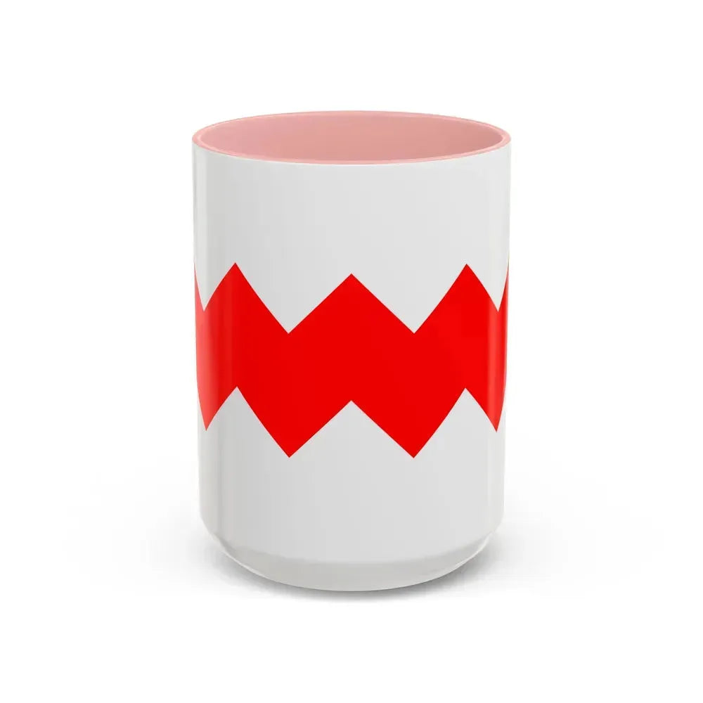 Flag of Gudja Malta - Accent Coffee Mug 15oz Pink - Go Mug Yourself