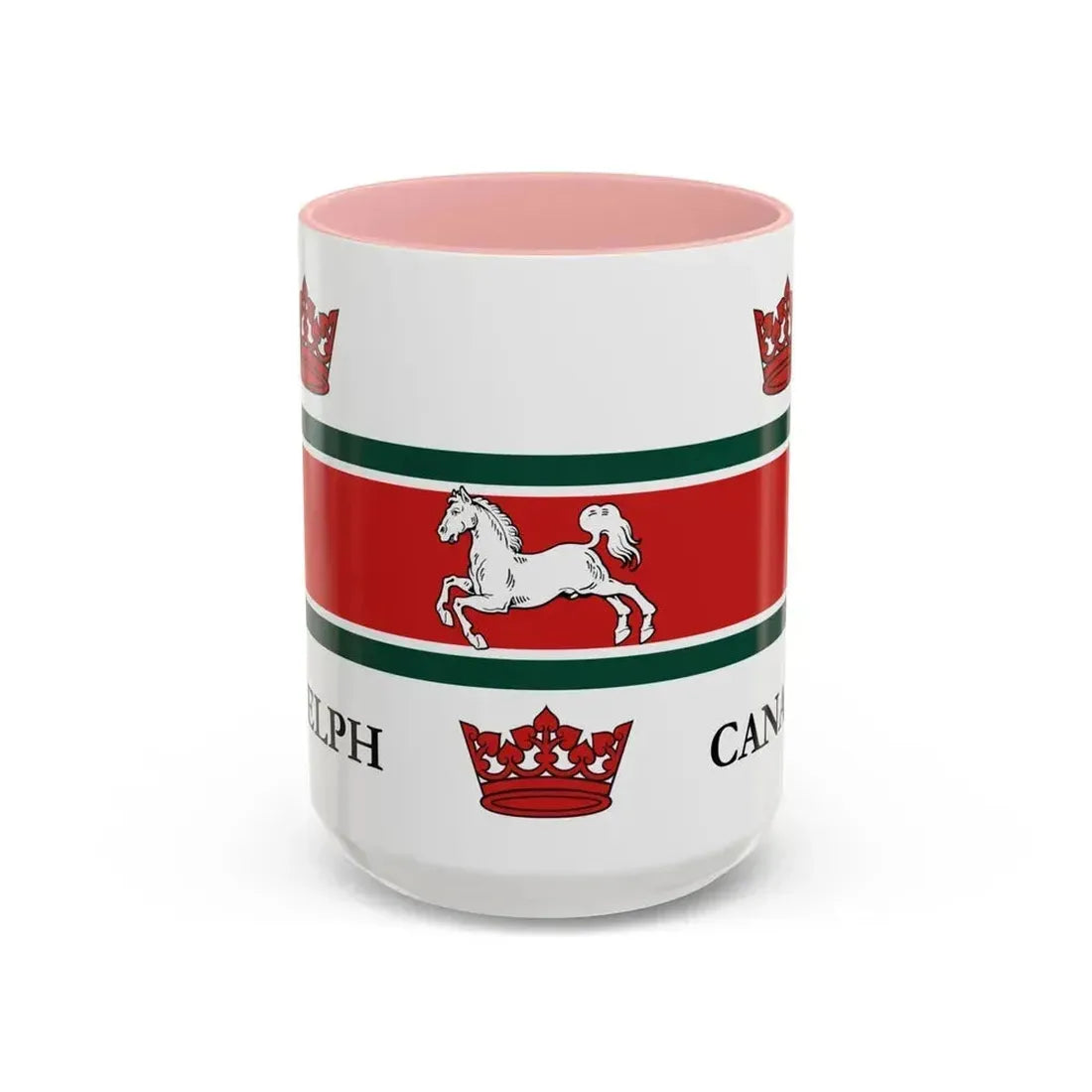 Flag of Guelph Canada - Accent Coffee Mug 15oz Pink - Go Mug Yourself