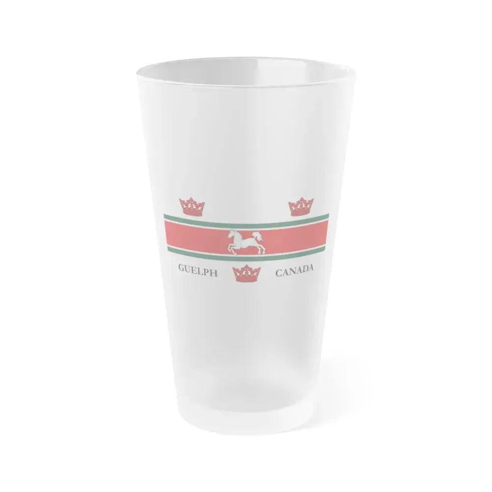 Flag of Guelph Canada - Frosted Pint Glass 16oz 16oz Frosted - Go Mug Yourself