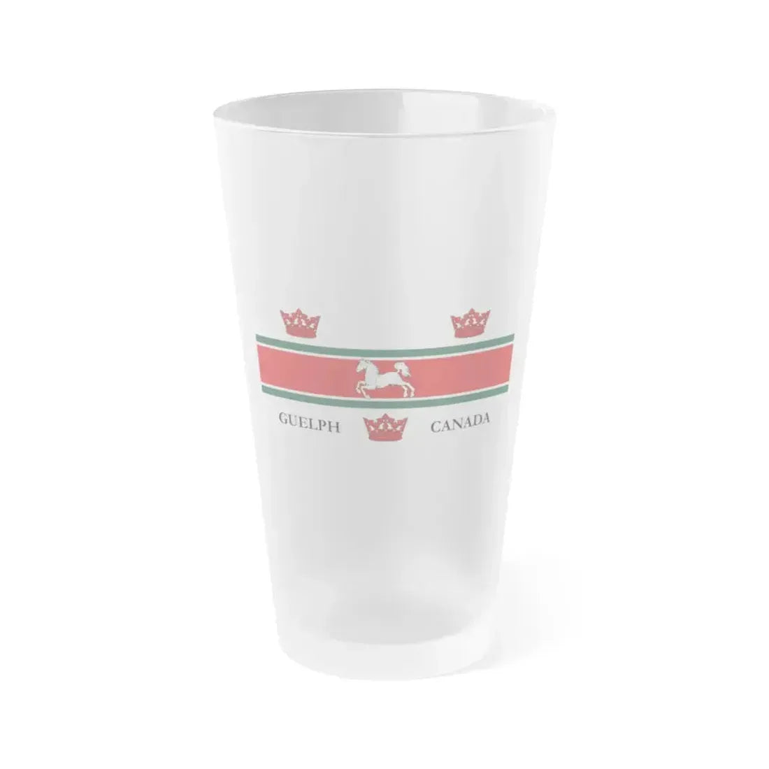 Flag of Guelph Canada - Frosted Pint Glass 16oz 16oz Frosted - Go Mug Yourself