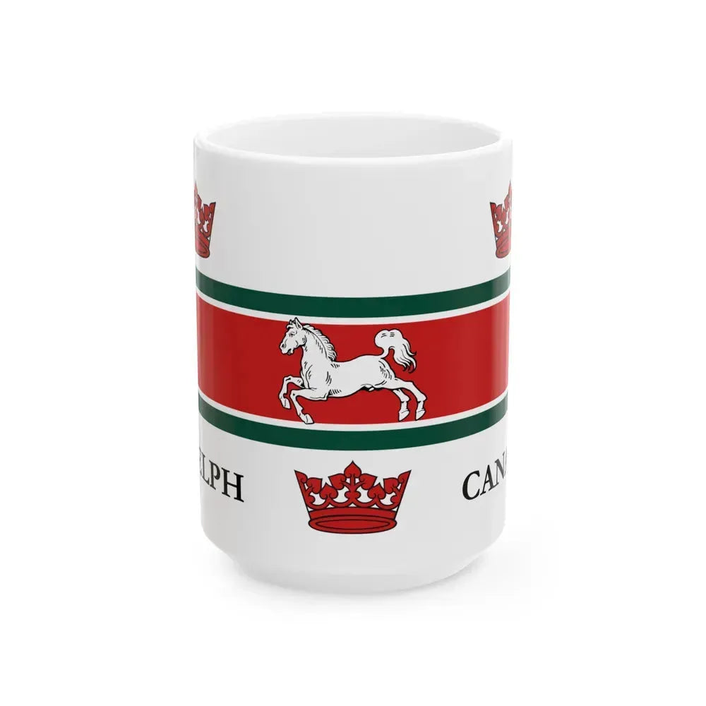 Flag of Guelph Canada - White Coffee Mug 15oz - Go Mug Yourself
