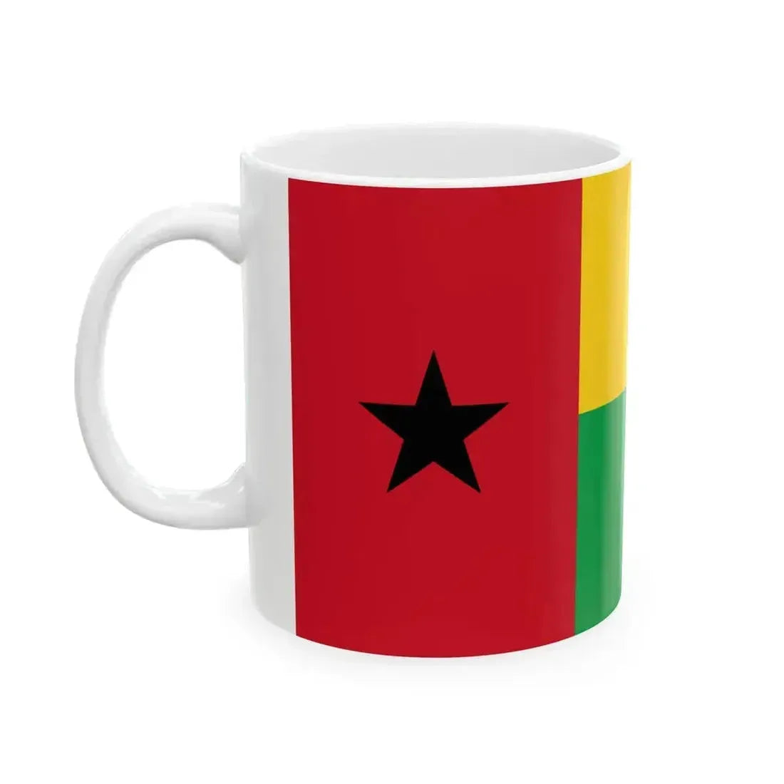 Flag of Guinea-Bissau (Guinea) White Coffee Mug - Go Mug Yourself