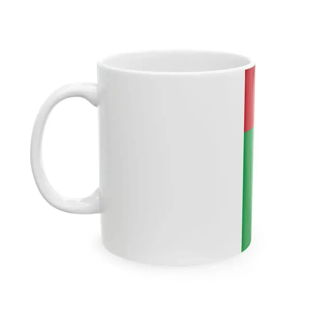 Flag of Guinea-Bissau vertical (Guinea) White Coffee Mug - Go Mug Yourself
