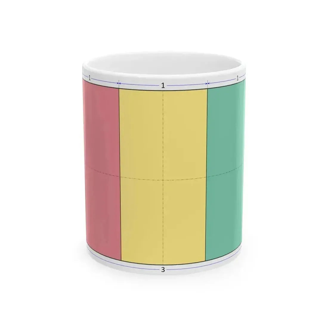 Flag of Guinea construction sheet (Guinea) White Coffee Mug 11oz - Go Mug Yourself