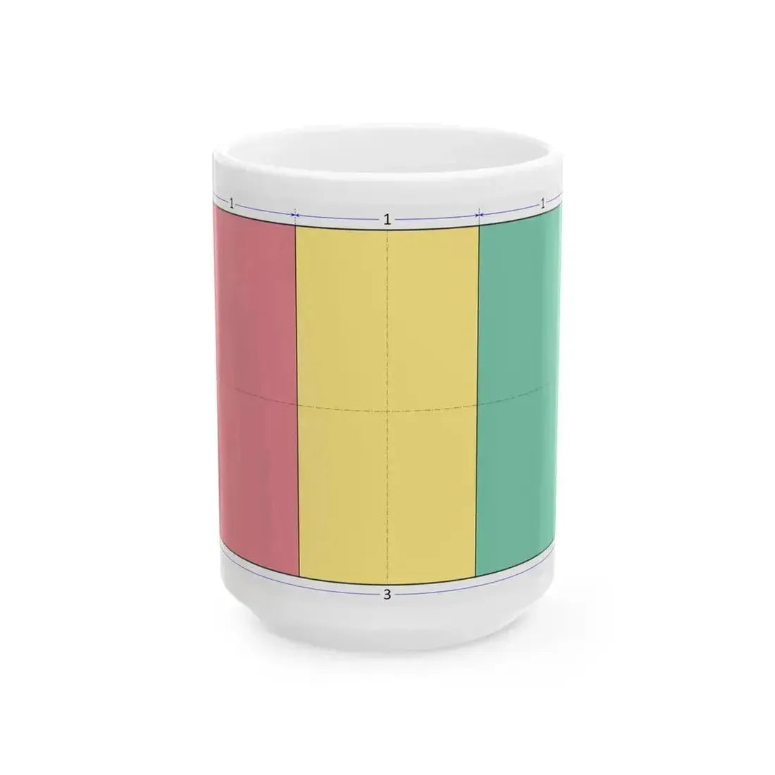 Flag of Guinea construction sheet (Guinea) White Coffee Mug 15oz - Go Mug Yourself