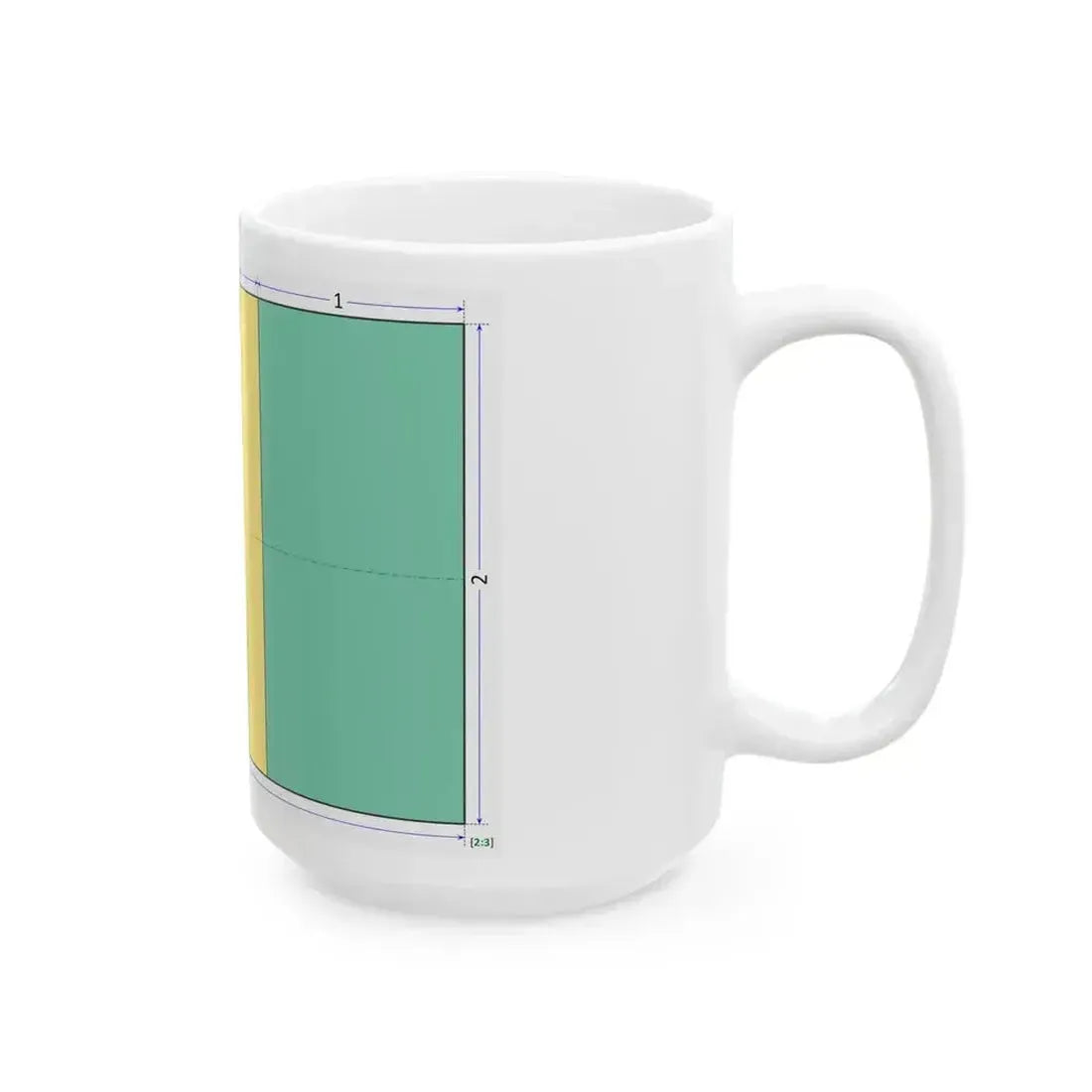 Flag of Guinea construction sheet (Guinea) White Coffee Mug - Go Mug Yourself