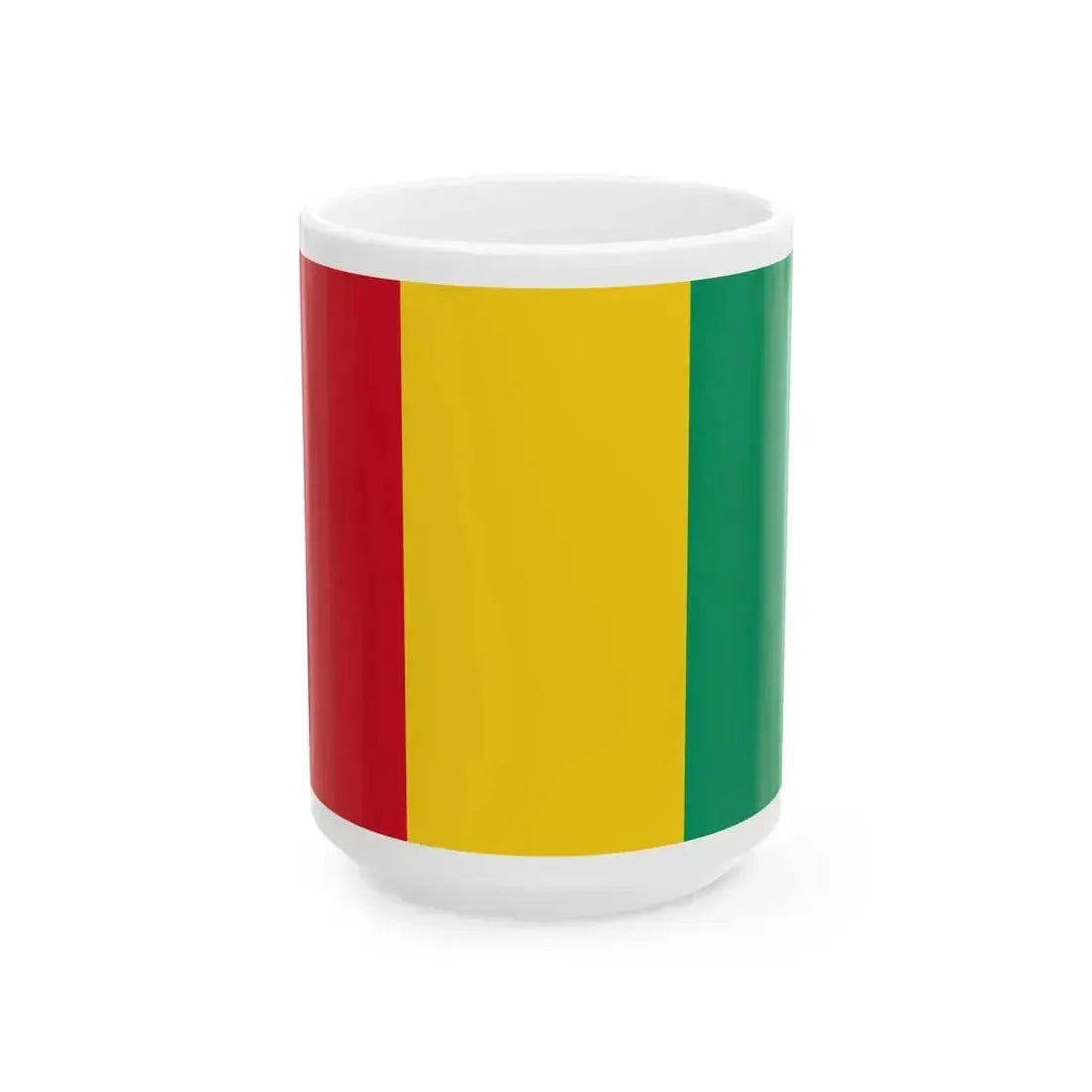 Flag of Guinea (Guinea) White Coffee Mug 15oz - Go Mug Yourself