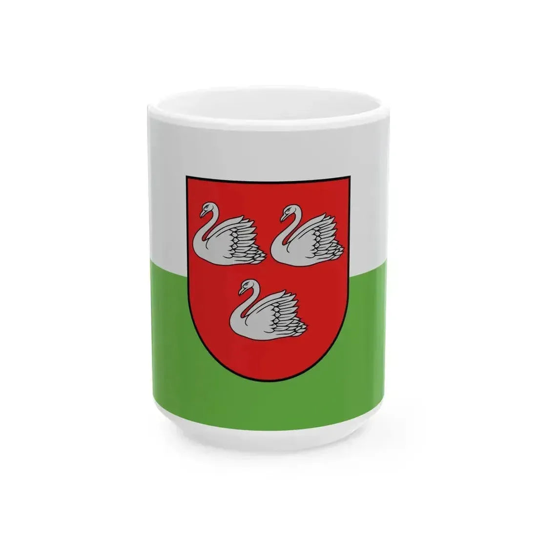 Flag of Gulbenes novads (Latvia) White Coffee Mug 15oz - Go Mug Yourself