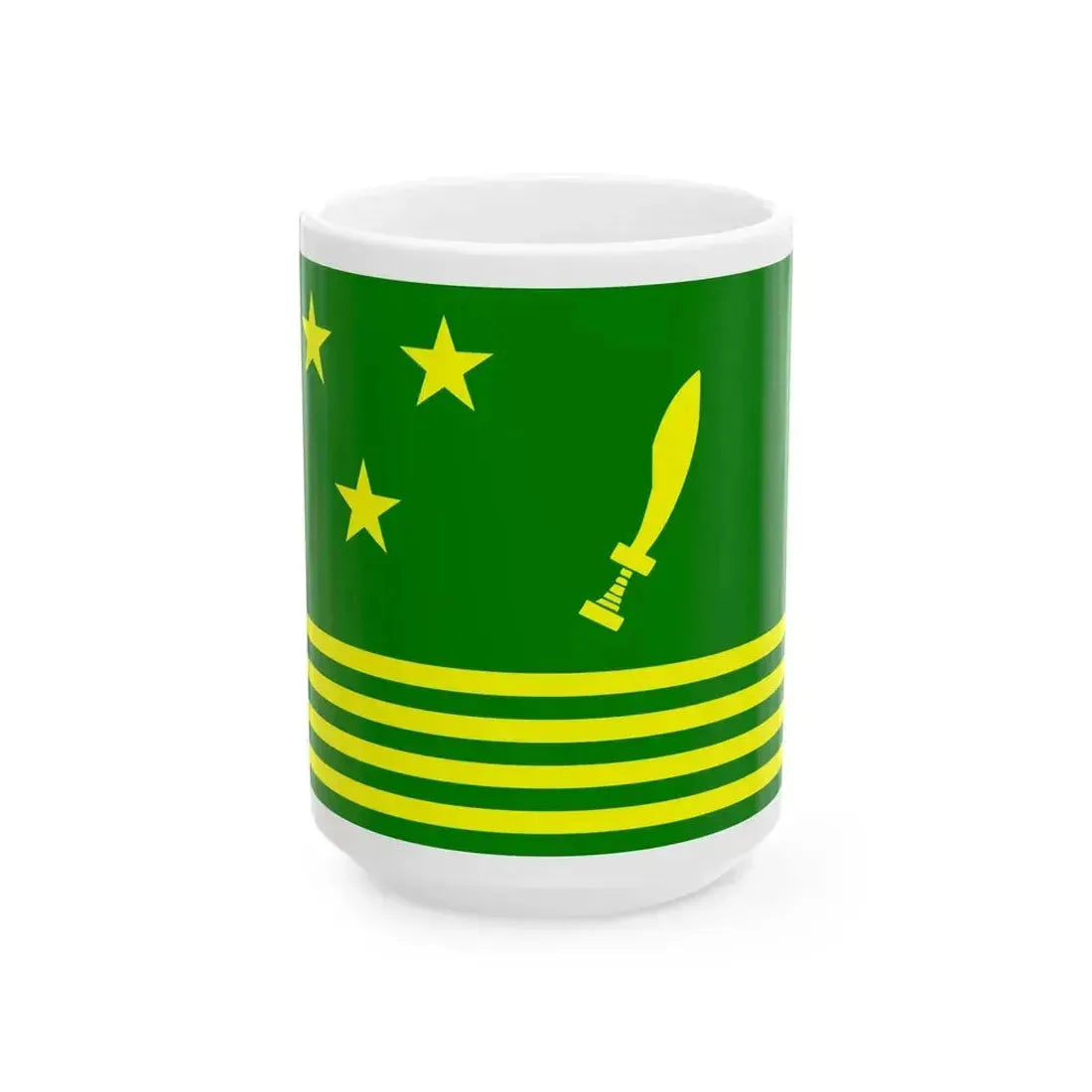 Flag of Gurkhaland (India) White Coffee Mug 15oz - Go Mug Yourself